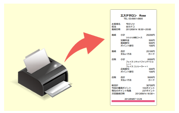 レシート印刷イメージ画像